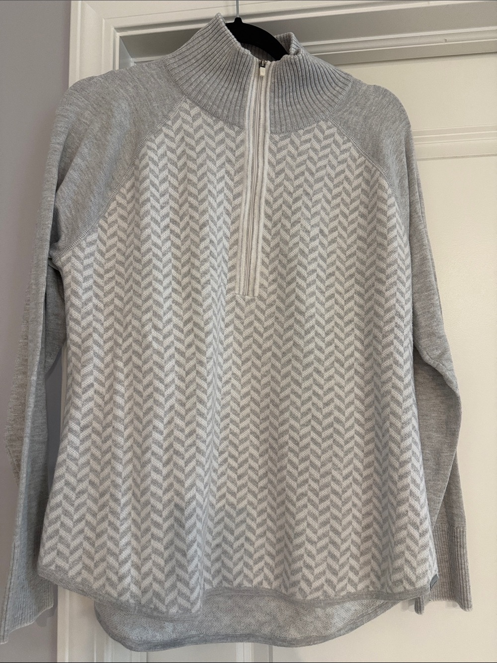 Eddie Bauer Gray Half-Zip Knit Sweater